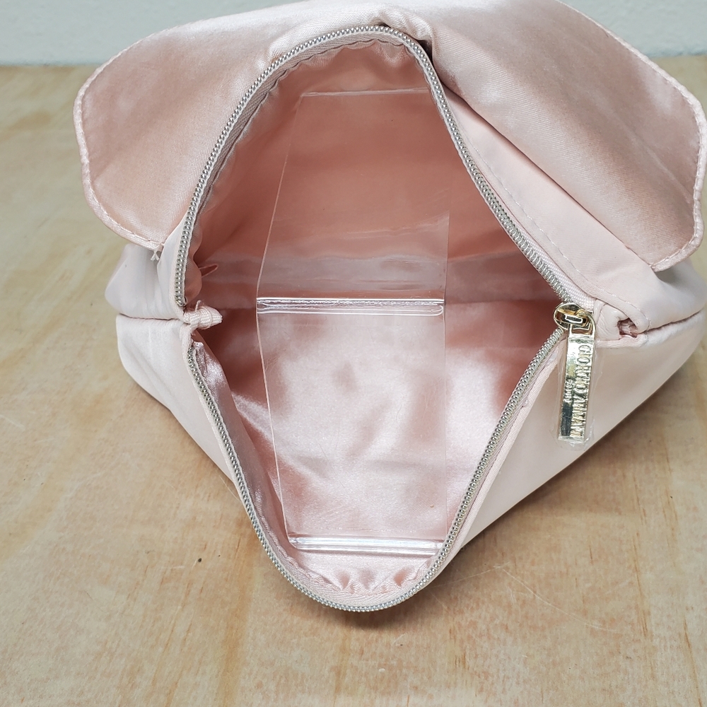 Giorgio Armani Soft Pink Peach Makeup Toiletry Bag - Picture 8 of 9